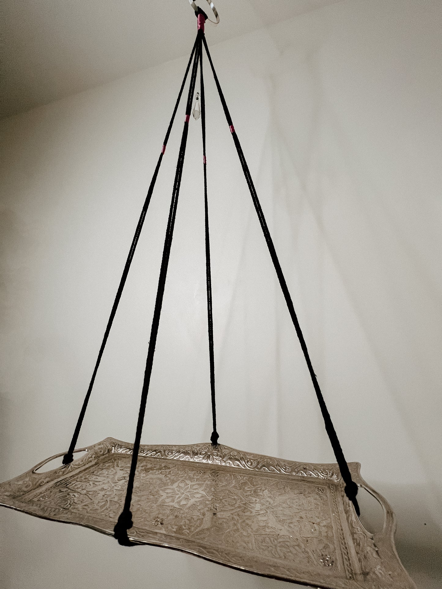 Hanging Altar with Vintage Silver and Crystal Accents
